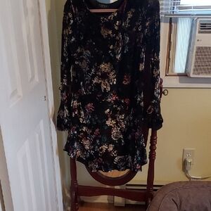 Womens S 8 Velvet Floral Dress By Laundry